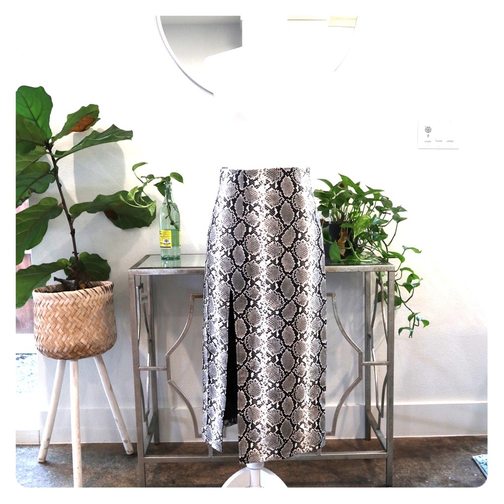 Topshop high waisted, high slit, sexy skirt.